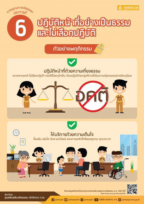 ศส.กสอ. เผยแพร่สื่อประชาสัมพันธ์เกี่ยวกับมาตรฐานทางจริยธรรม ประมวลจริยธรรมข้าราชการพลเรือน และข้อกำหนดจริยธรรม